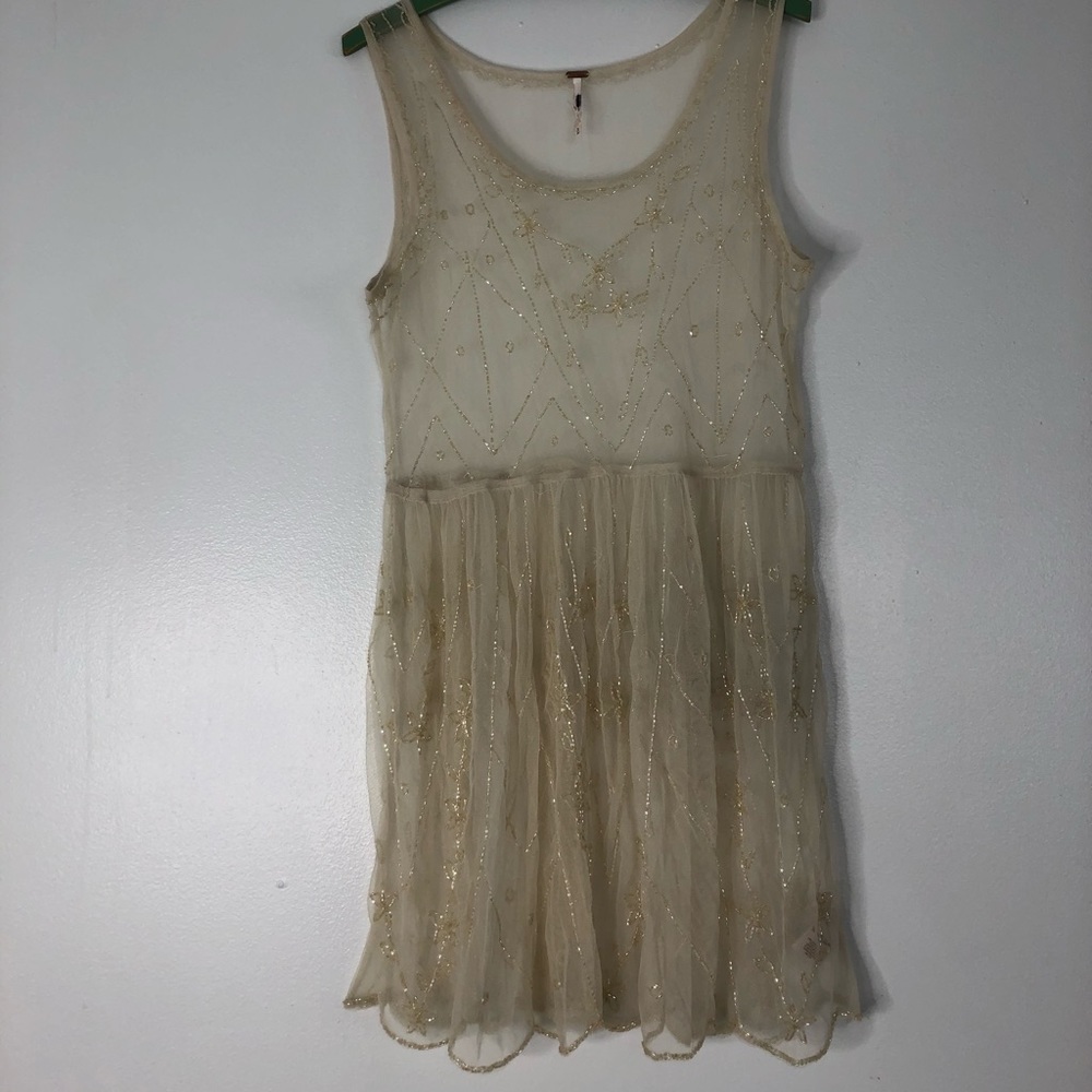 Free people beaded sheer dress. Gorgeous!!!